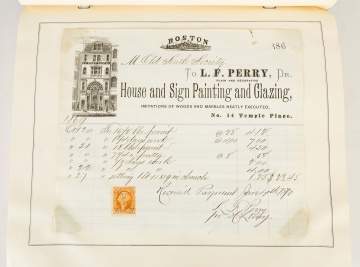 Binder of Stamps, Documents, Checks, Correspondence