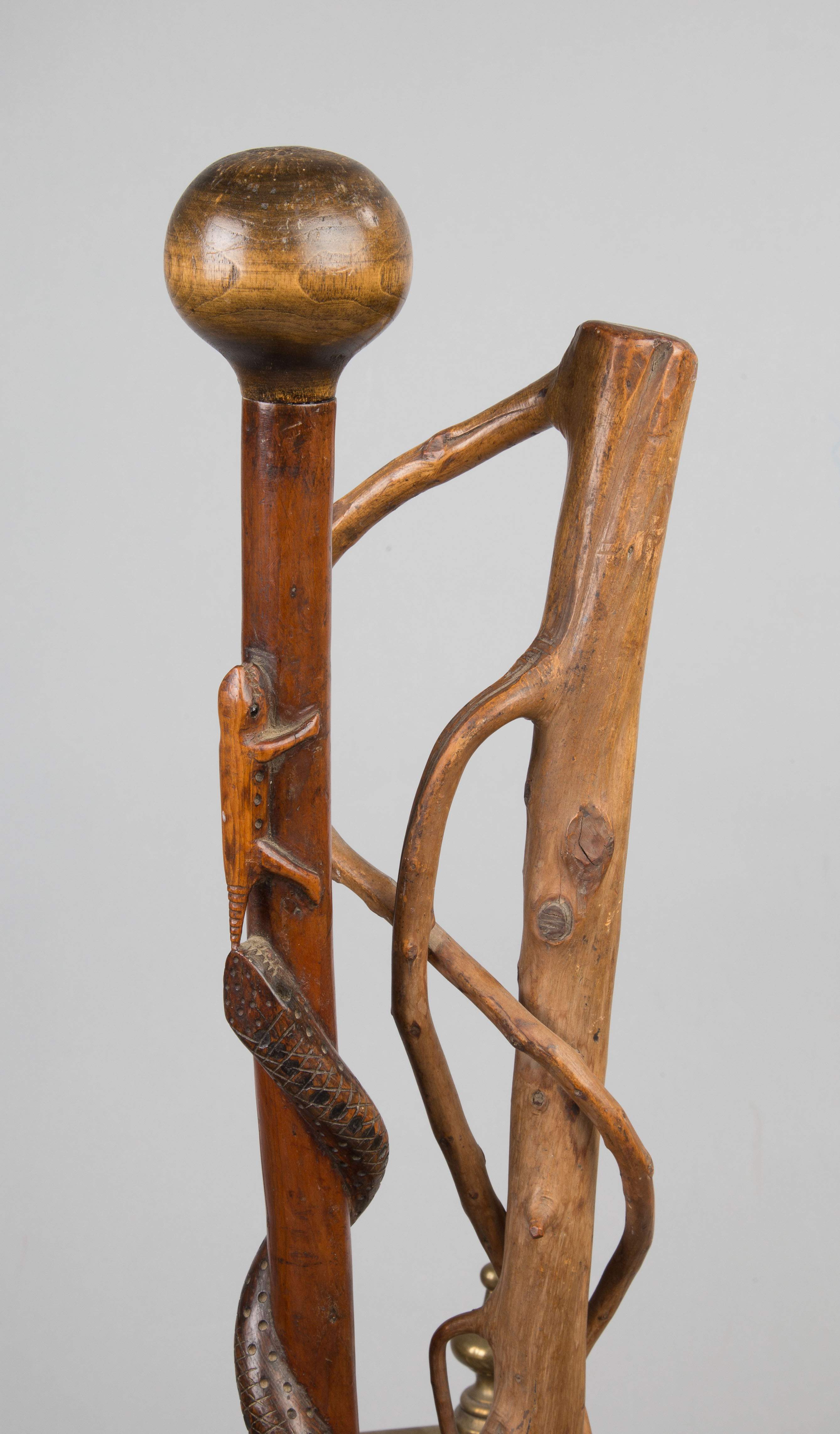 Two Vintage Carved Canes Cottone Auctions