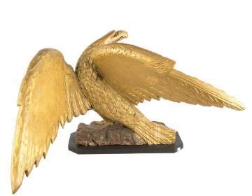 Folk Art Carved Gilded Eagle