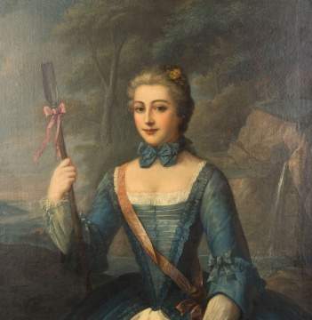 Attr. to Charles-André Van Loo (French, 1705-1765) Portrait of Madame de Brancas