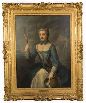 Attr. to Charles-André Van Loo (French, 1705-1765) Portrait of Madame de Brancas