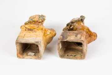 Pair of Chinese Glazed Guard Lions