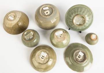 Various Chinese Celadon Bowls, Plates and Jar