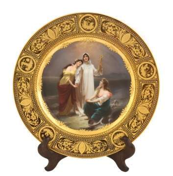 Vienna Hand Painted Enameled Plate