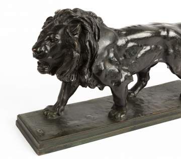 Bayre Bronze Lion signed F. Barbedienni