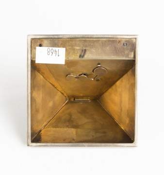 German Silver and Enameled Clock