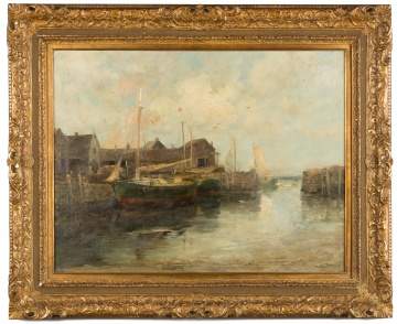 Charles P. Gruppe (American, 1860-1940) "Sunny Afternoon", Rockport, MA