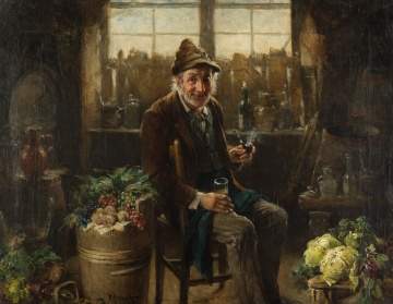 Hermann (Armin) Kern (Hungary, 1838-1912) Gentleman Smoking Pipe