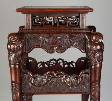 Chinese Carved Tiered Stand