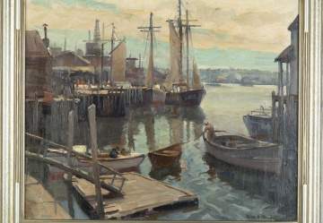 Emile Gruppe (American, 1896-1978) "Town Landing Gloucester"