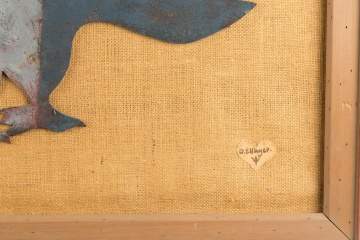 David Ellinger (American, 1913-2003) Painted Eagle Silhouette Weathervane