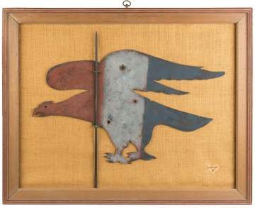 David Ellinger (American, 1913-2003) Painted Eagle Silhouette Weathervane