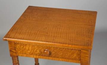 Country Sheraton Tiger Maple One Drawer Stand