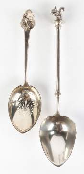Two Sterling Silver Serving Spoons