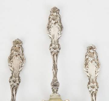 Whiting Sterling Silver Serving Pieces - Lily Pattern