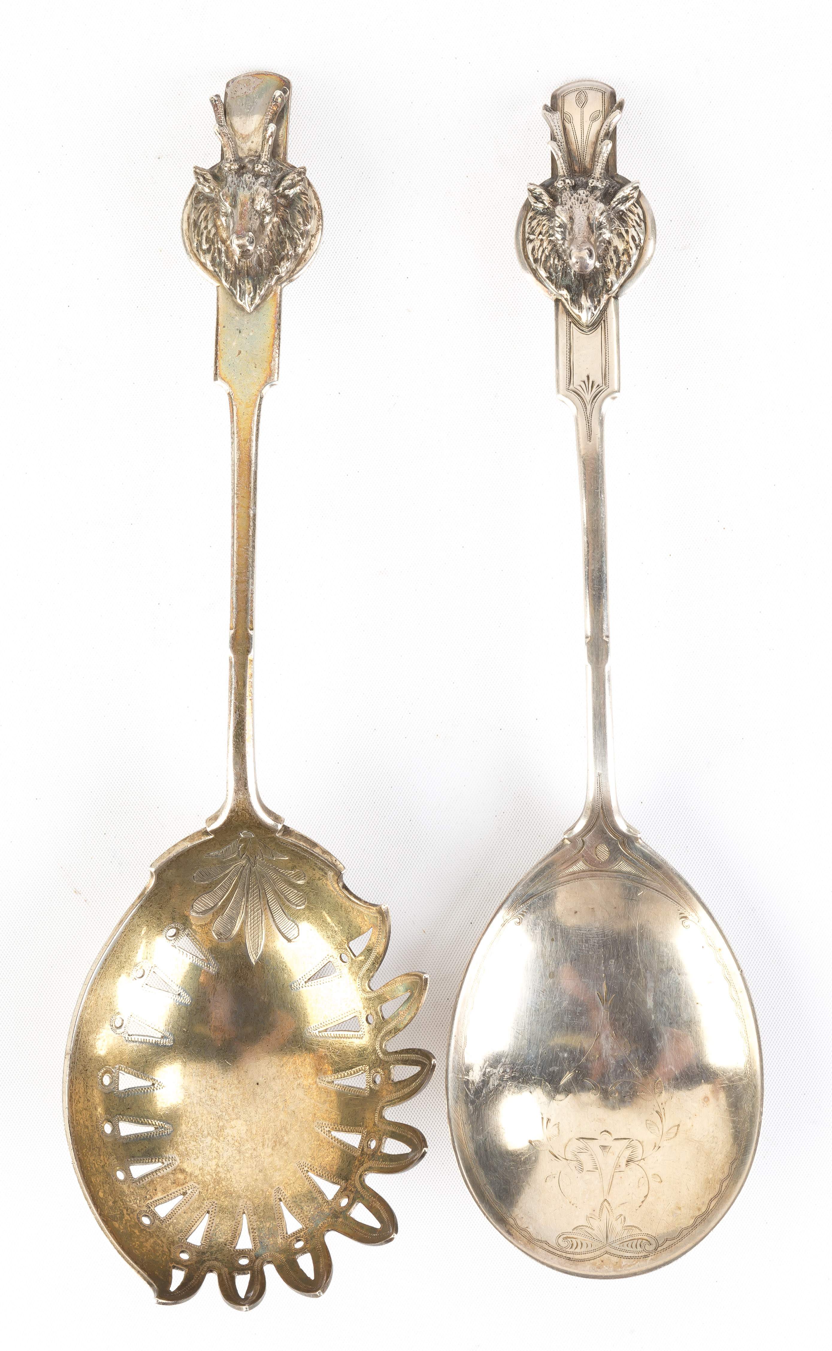 Potent Two Sterling silver serving pieces: a Horseradish 