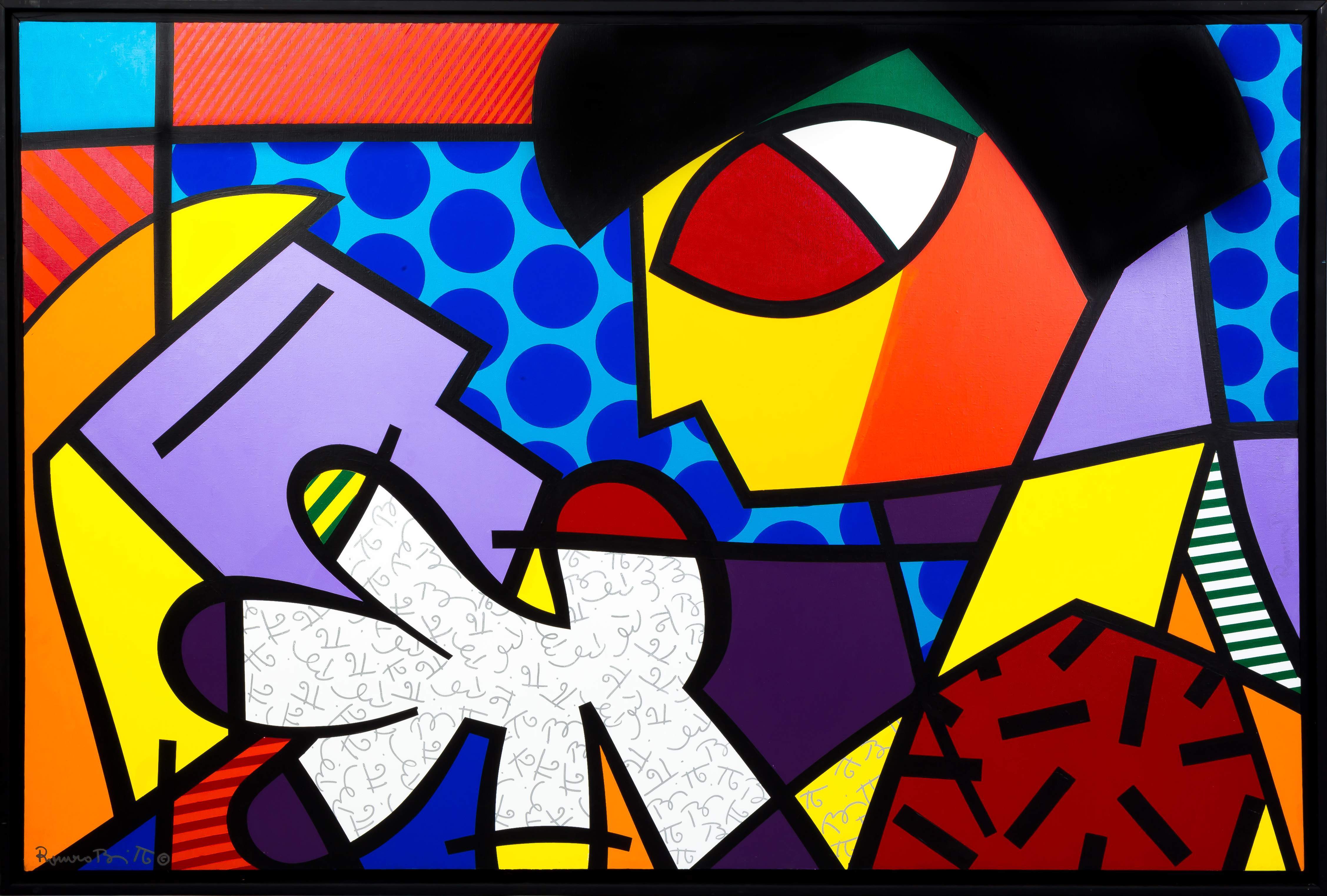 Romero Britto (Brazilian, born 1963) "Two Girls" | Cottone Auctions