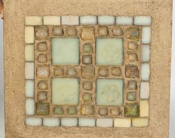 Tiffany Tile and Jeweled Plaque