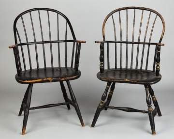 Two Windsor Arm Chairs