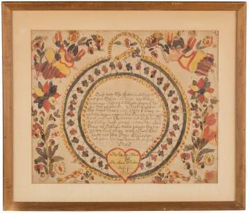 Pennsylvania Watercolor Fraktur