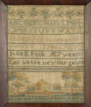 American Sampler by Julia E. Peck (1815-1903)