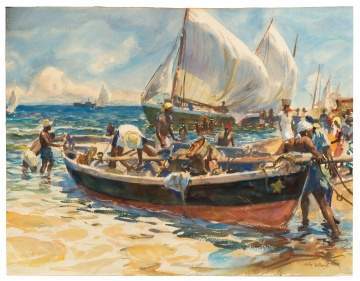 John Whorf (American, 1903-1959) "White Sails" Barbados