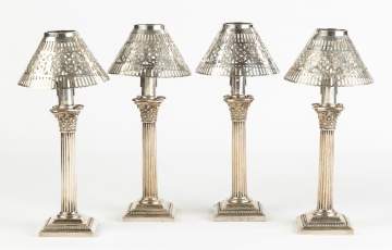 Set of Four Gorham Sterling Silver Candelabras
