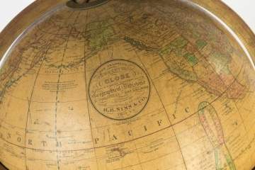 Franklin Terrestrial Table Globe, H. B. Nims &  Co., Troy NY