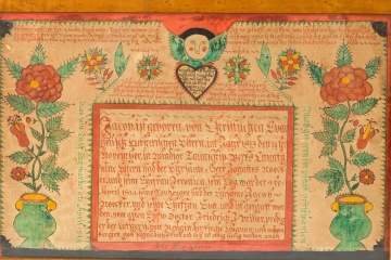 Pennsylvania Watercolor Fraktur