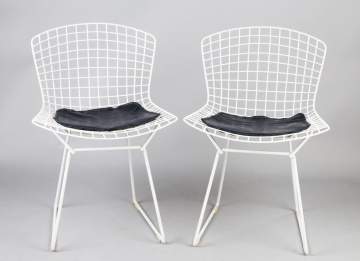 Two Vintage Harry Bertoia Wire Side Chairs