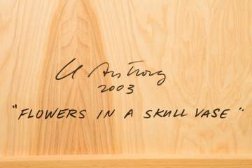 L.C. Armstrong (American, born 1954) "Flowers in Skull Vase"