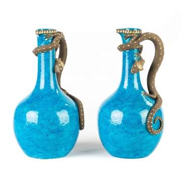 Pair of Royal Worcester Ewers