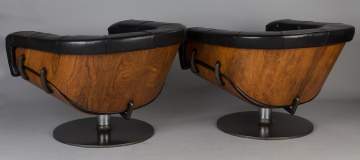 Rare Pair of Swivel Chairs Designed by Martin Grierson for Arflex, Italy