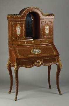 Louis XV Kingwood and Parquetry Bonheur Du Jour