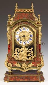 French Boulle and Gilt Bronze Mantel Clock