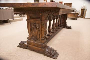 17th Century Italian Carved Walnut Refectory Table