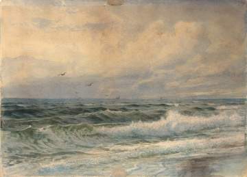 William Trost Richards (American, 1833-1905) Seascape