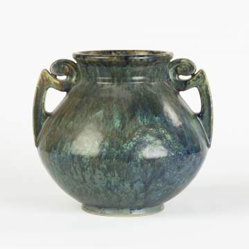 Roseville Carnelian II Handled Vase
