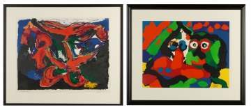 Karel Appel (Dutch, 1921-2006) Two Lithographs