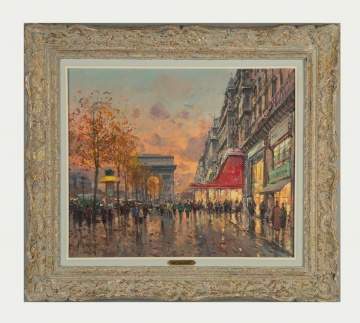 Jean Salabet (born 1900) Paris Street Scene