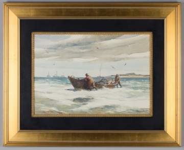 Gordon Hope Grant (American, 1875-1962) Boat Ashore