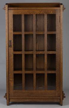 Gustav Stickley Single Door Bookcase