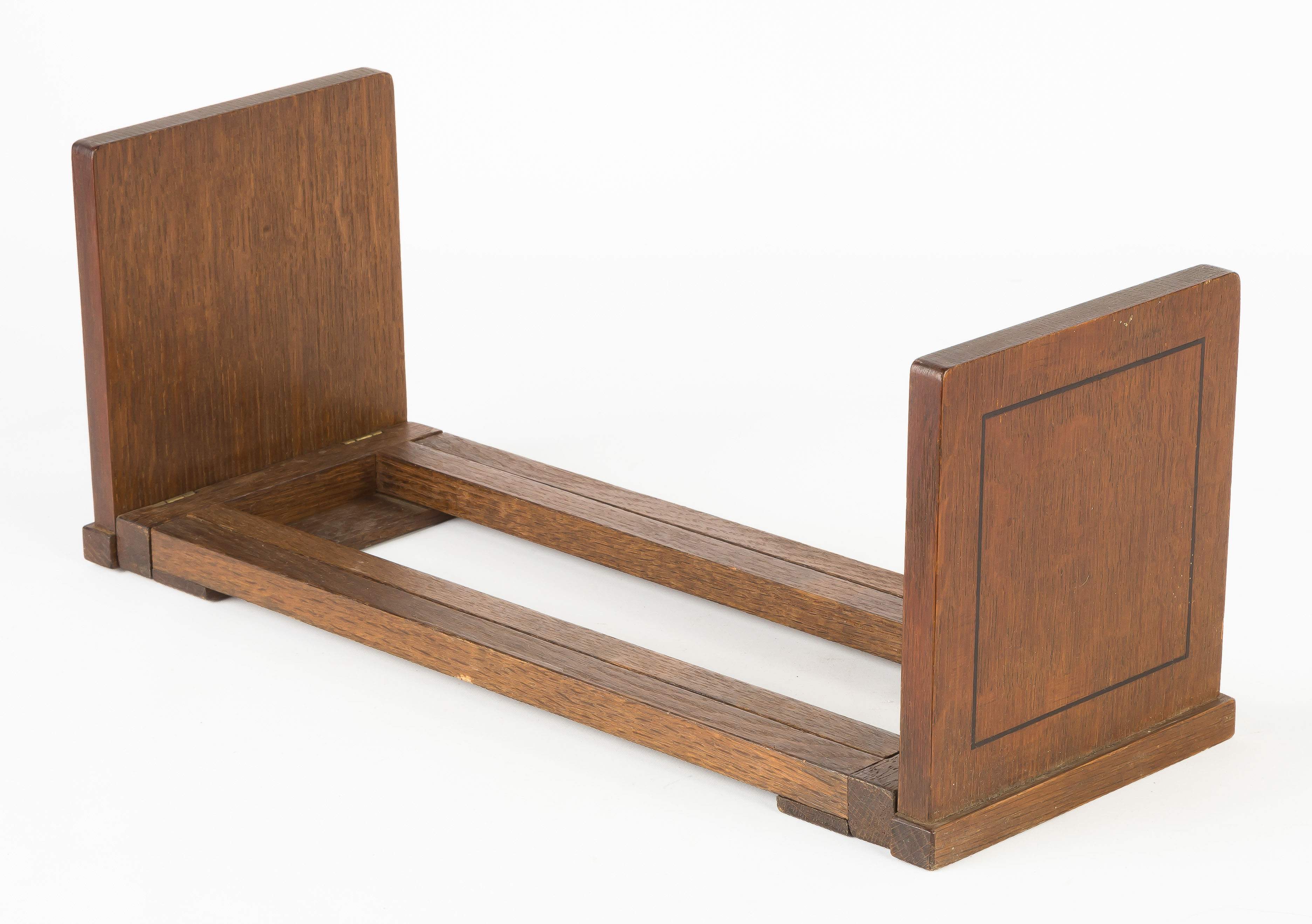 Inlaid Oak Book Rack | Cottone Auctions