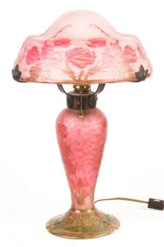 French Cameo Lamp with Roses