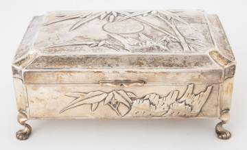 Chinese Export Sterling Silver Jewelry Box