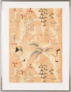 Charles Ephraim Burchfield (American, 1893-1967) Wallpaper Panel