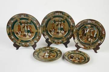 Five Deldare Plates