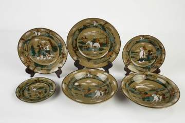 Four Deldare Plates and Two Bowls