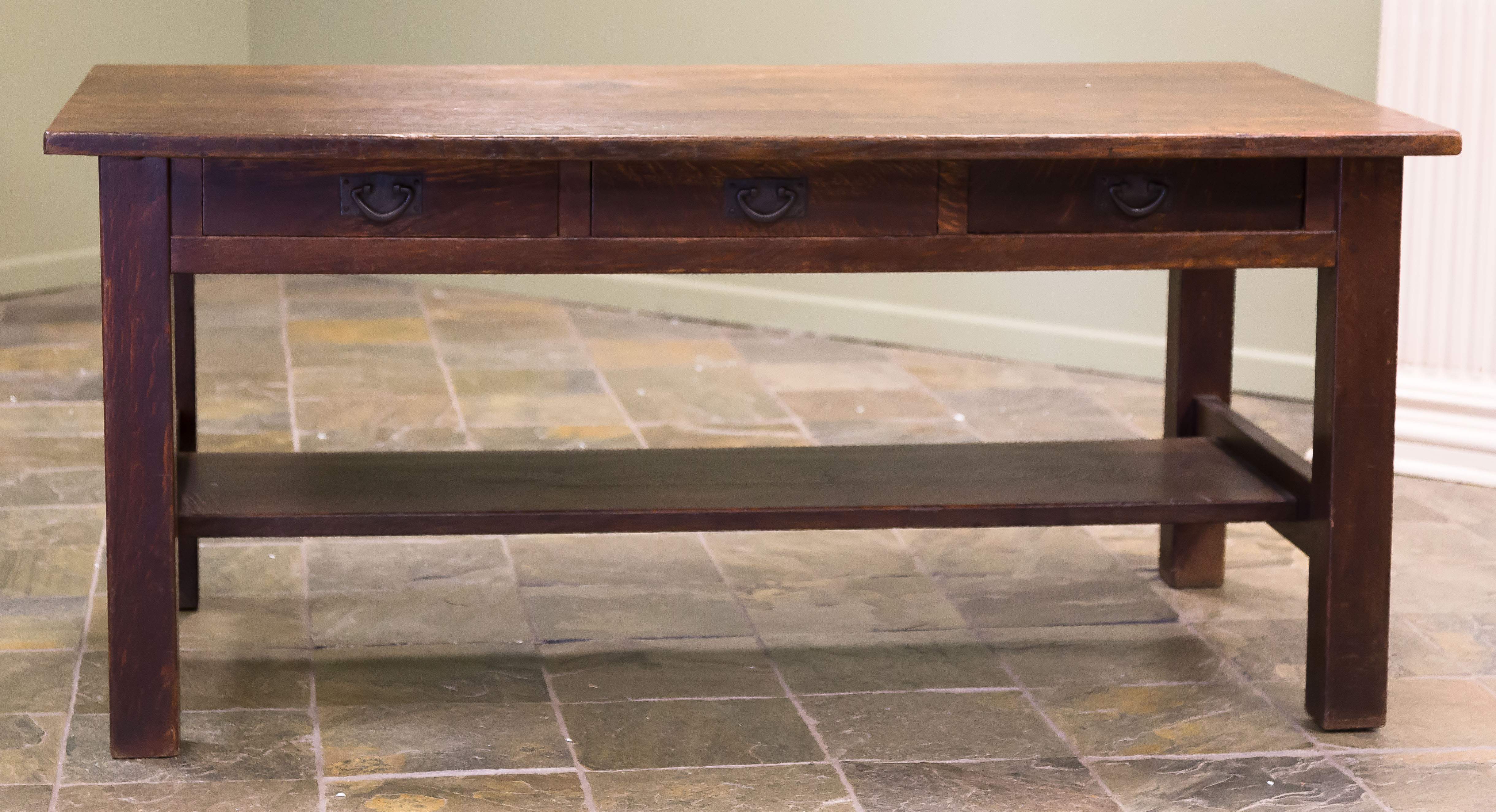 Arts & Crafts Library Table made by the Miller Co. of Rochester