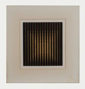 Victor Vasarely (Hungarian- French, 1906-1997) Black and Gold